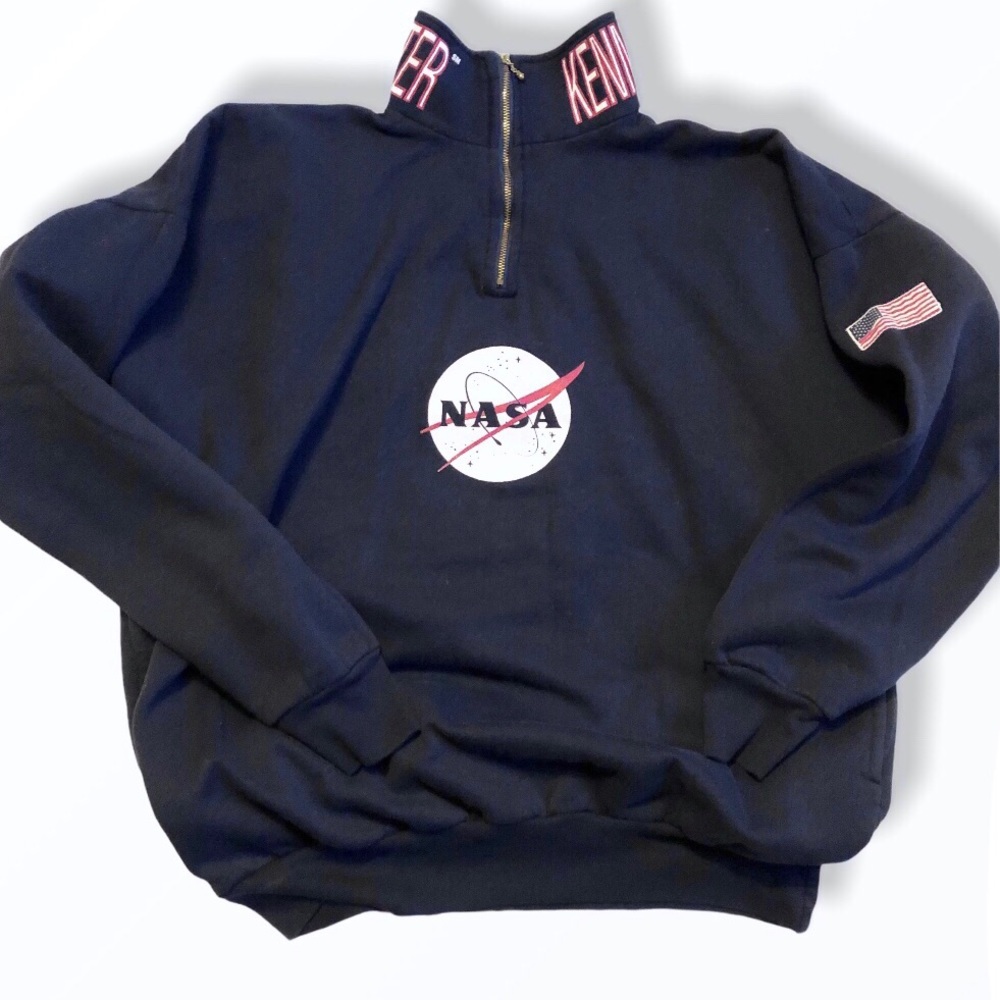 Vintage NASA half zip pullover sweatshirt large